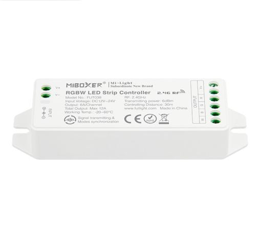 Controler RGBW RF , 12A, 12-24V, MIBOXER, FUT038S