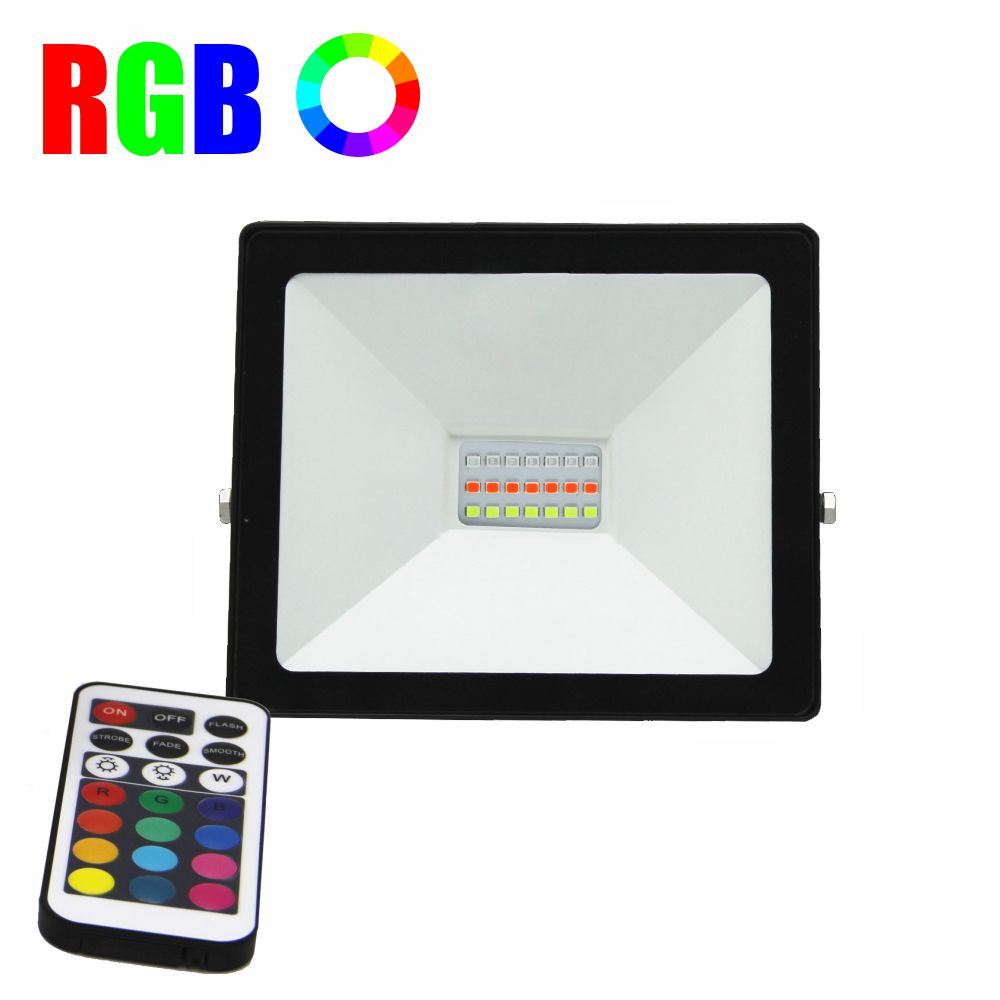 Proiector LED RGB 16 culori, 10W, IP 65, telecomanda IR inclusa, SPN7622MR