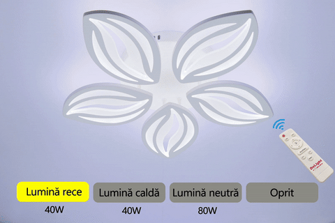 LUSTRA LED DIMABILA 80W 5 BRATE 3 CULORI+IR 480mm x 85mm, DL75L015
