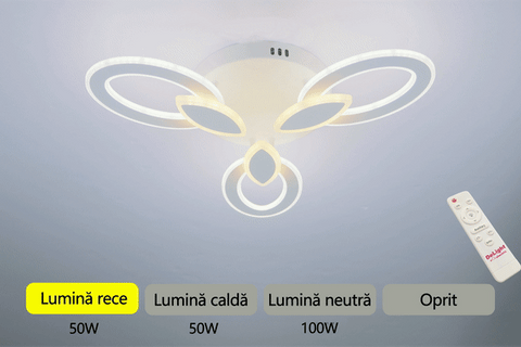 LUSTRA LED LIVING 100W CU 3 BRATE 3 CULORI+IR 550mm x 90mm, DL75L023