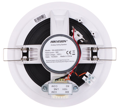 Boxa audio incastrata in  tavan, analogica, putere 6W, 91 dB, 170x64mm, DS-QAE0206G1-V