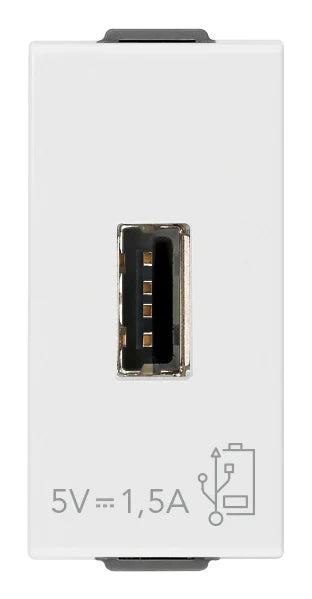 Priza USB tip A 1M 1.5A 5V, alba, VIMAR NEVE UP, alba, 09292