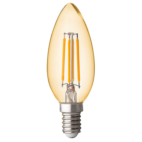 Bec Led Cu Filament Dimabil, Tip Con, 4w, E14, 2500k, Amber