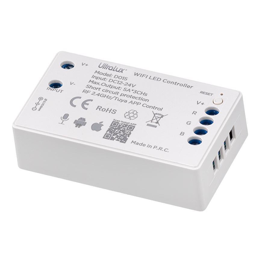 Controller Smart Rf 2.4g Rf Wifi Rgb 16a 180w 12-24v, Compatibil Cu Telecomanda Ssmfr4z