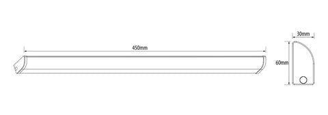 Corp De Iluminat Led Slim Cu Intrerupator, Liniar, 12w, 4200k, Lumina Neutra, Ip44