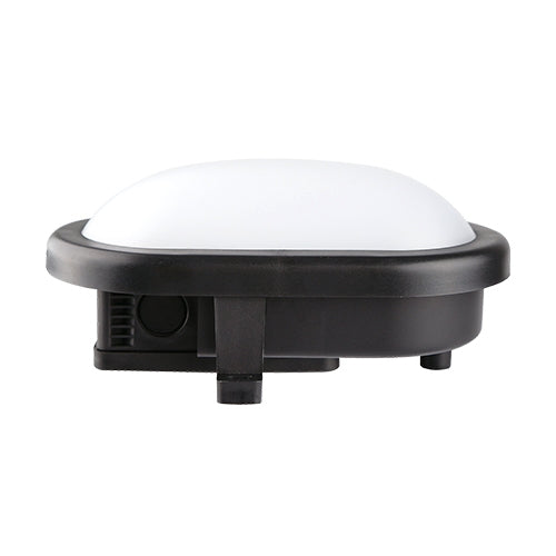 Lampa Led De Tavan, 10w, Rama Neagra, Ovala, Smd2835, 4200k, Ip44