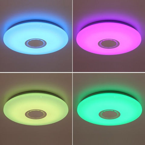 Plafoniera LED SMART cu muzica, Ø390, 30W, RGB+W, SPN7596D