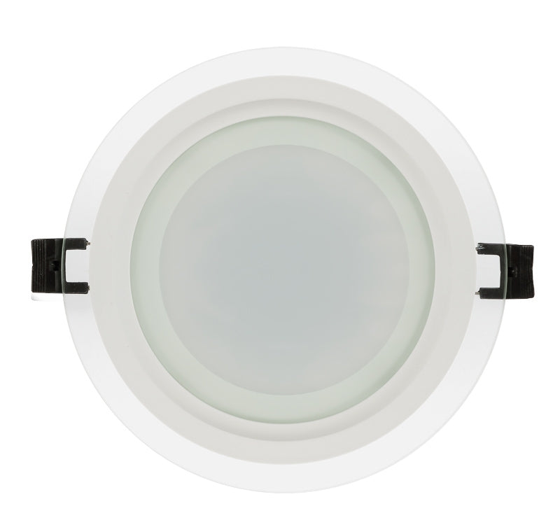 Panou Led Cu Sticla, Incastrabil, Rotund, 12w, Smd2835, Lumina Neutra, Ip44