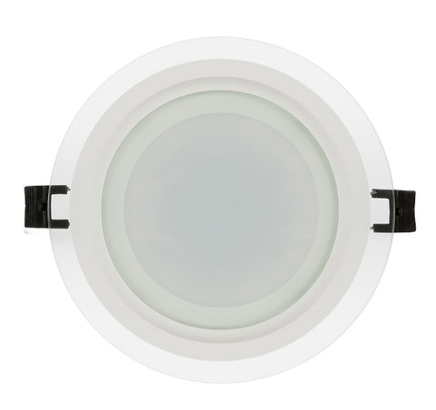 Panou Led Cu Sticla, Incastrabil, Rotund, 12w, Smd2835, Lumina Neutra, Ip44