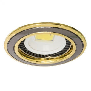 Rama Incastrabila Pentru Spot , Fixa, Corp Grafit/Auriu, Mr16