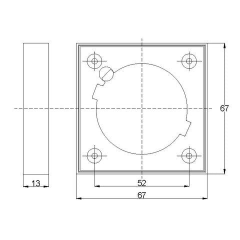 Spot Mini Led Pentru Mobilier, Cu Rama, Patrat, 1.5w, 4000k, Corp Cromat, Lumina Neutra