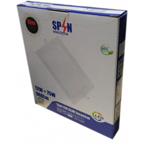 Spot Led slim 12W/2700K 166x166, SPIN - Spin SPN7751