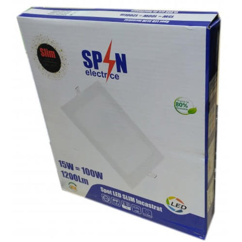Spot Led slim/15W/6400K 193x193, SPIN - Spin OD7756