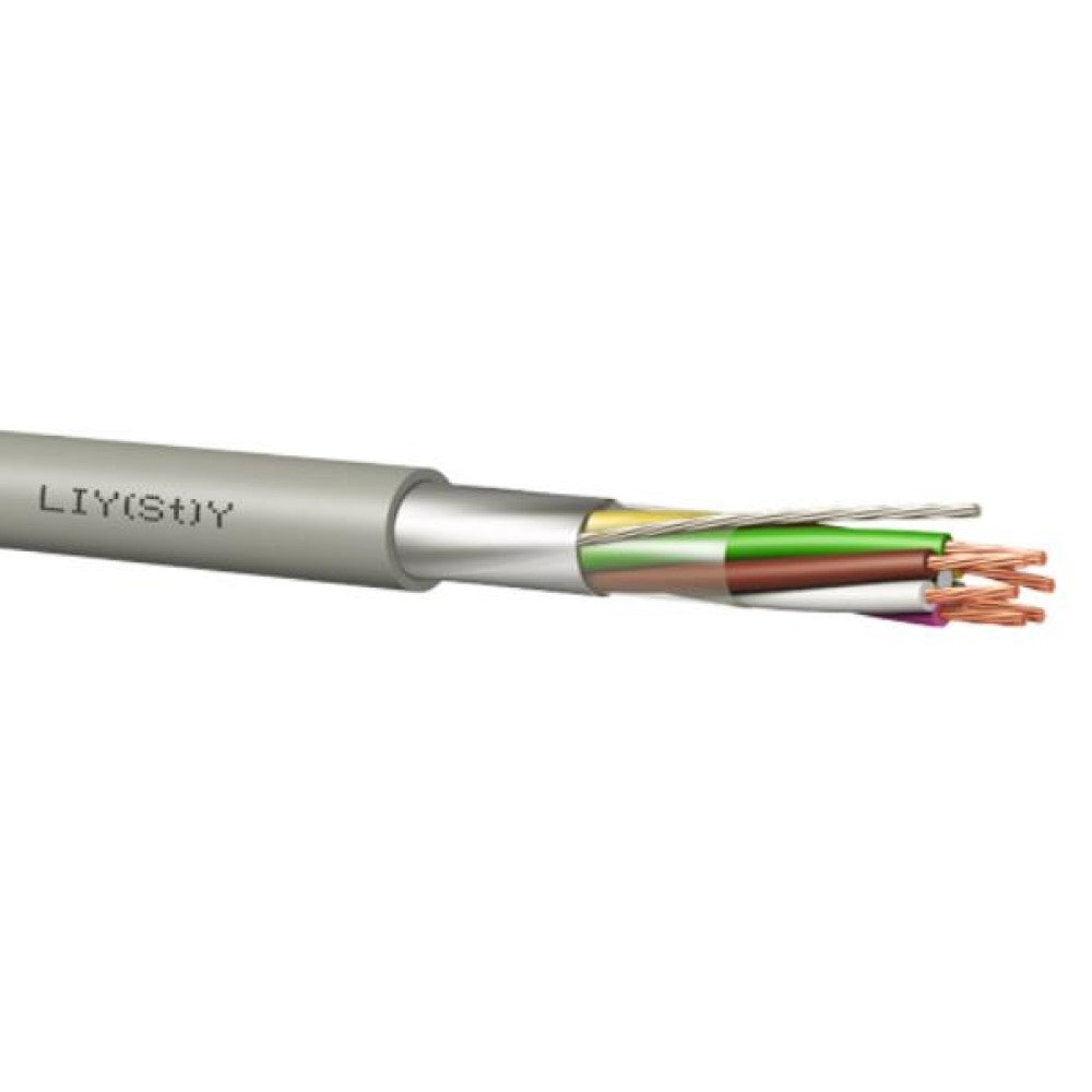 Cablu alarma 4x0.22 cupru + fir masa cupru LIY4X0.22F